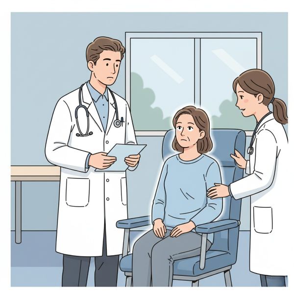 Patient in a state of akinetic mutism