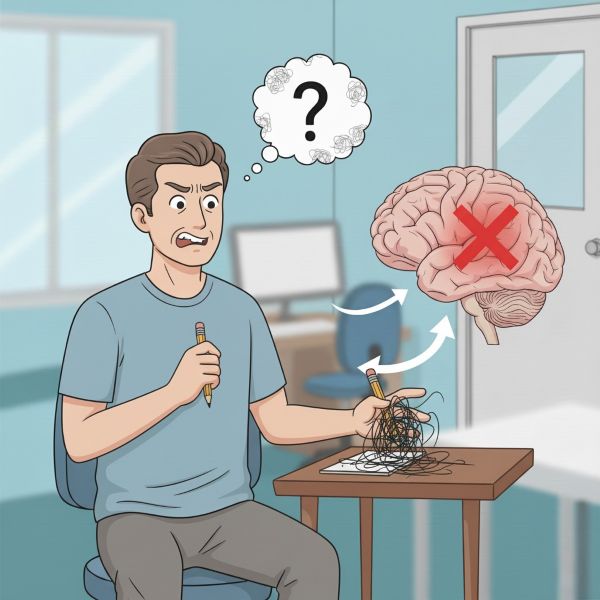 Illustration of alien hand syndrome