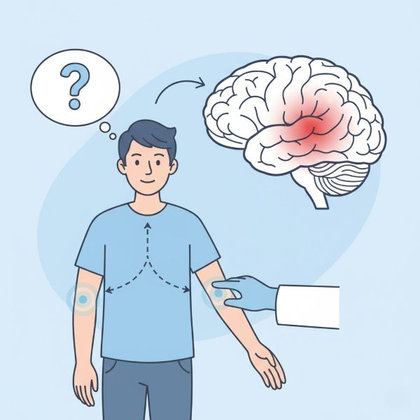 Conceptual illustration of alloesthesia