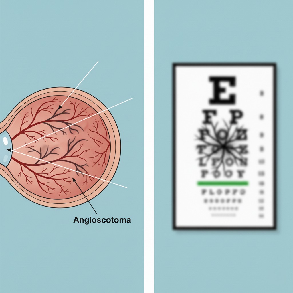 Shadows cast by retinal blood vessels on photoreceptors