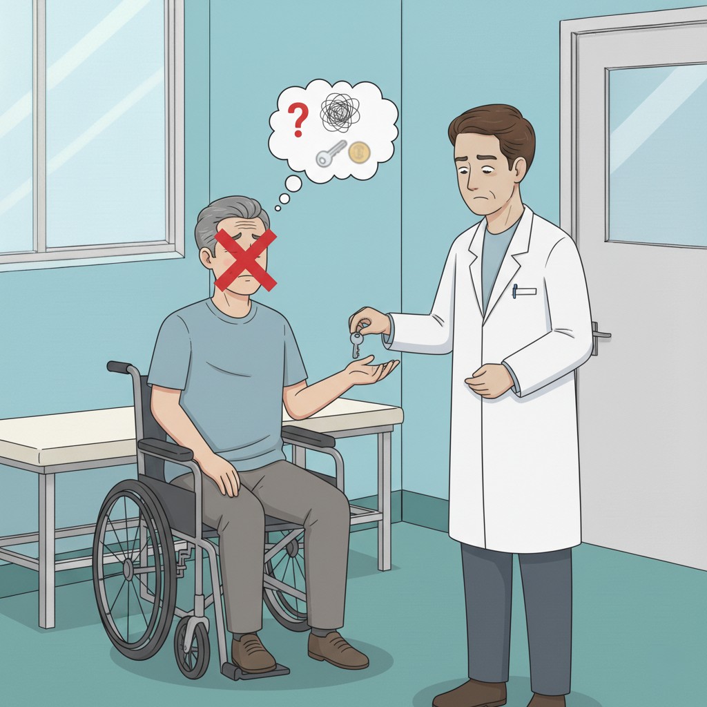 Clinical testing for astereognosis using a familiar object