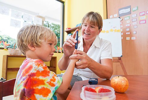 If your child has diabetes, work with school staff to keep him or her safe.