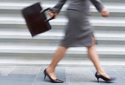 Walking tall while swinging your arms can help you feel happier. 