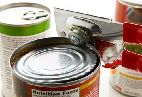 Photo of canned foods.