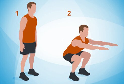 Bend your knees as you hinge at the hips, shifting them back and down like you’re about to sit in a chair.