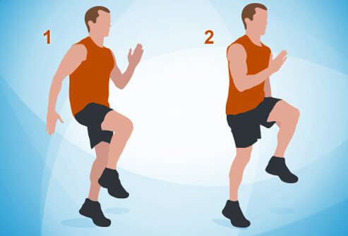 Focus on lifting your knees up and down rapidly.