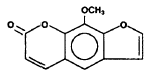 8-MOP (Methoxsalen, 8-Methoxypsoralen) Structural Formula Illustration