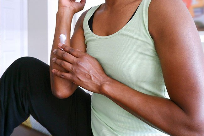 Use mild cleansers and a moisturizer and avoid hot showers and baths if you have eczema. 