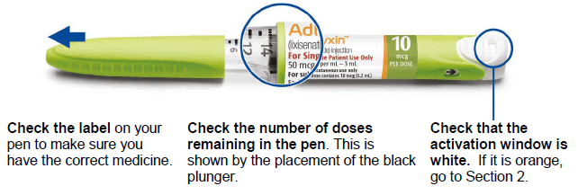  Firmly press and hold injection button to
remove the liquid - Illustration