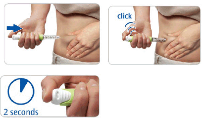 Pull the injection button out - Illustration