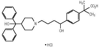Fexofenadine HCl Structural Formula Illustration