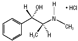 Pseudoephedrine HCl Structural Formula Illustration