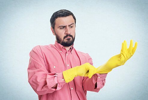 Latex gloves and condoms can cause an allergic skin reaction. 