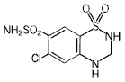 Hydrochlorothiazide  structural formula illustration