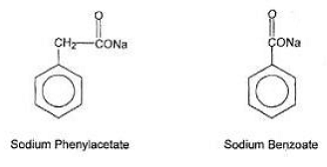 AMMONUL (sodium phenylacetate and sodium benzoate) Structural Formula Illustration