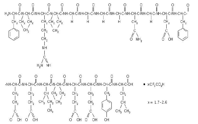 ANGIOMAX® (bivalirudin) Structural Formula Illustration