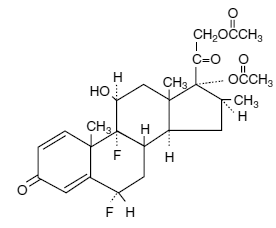 Diflorasone diacetate Structural Formula Illustration