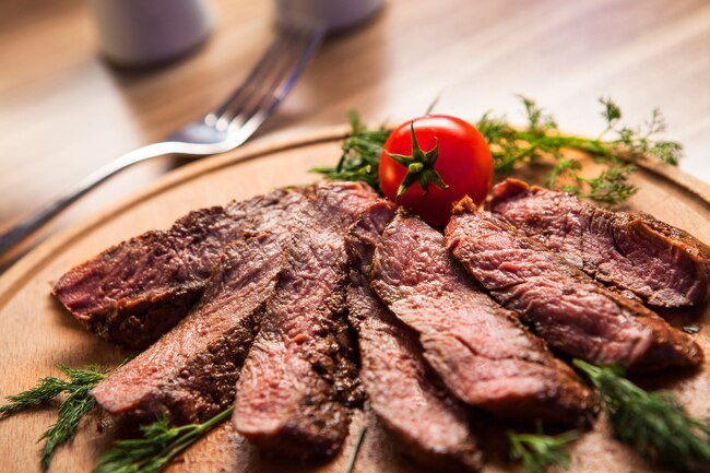 A small steak has more than 40 grams of protein along with nutrients like calcium, iron, magnesium, and vitamin B12. 