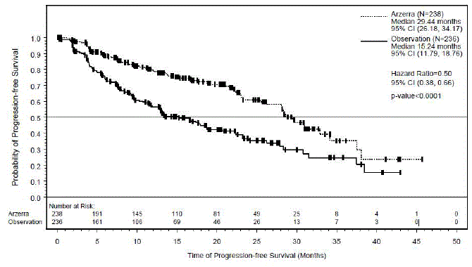 Kaplan-Meier Estimates of Investigator-assessed Progression-free Survival - Illustration