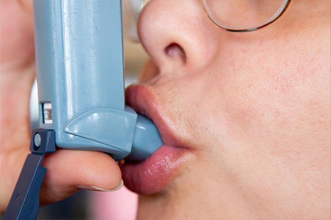 Create a firm seal with your lips around your inhaler to ensure you get a full dose of the medication. 
