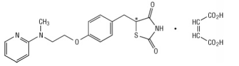 Rosiglitazone maleate - Structural Formula Illustration