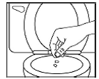 Flush the empty capsule down - Illustration