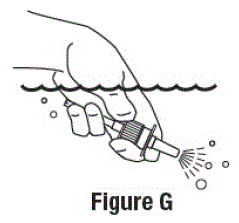 Soak only the spray pump unit in warm water - Illustration Soak only the spray pump unit in warm water - Illustration