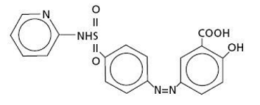 Azulfidine EN-tabs® (sulfasalazine) - Formula Illustration