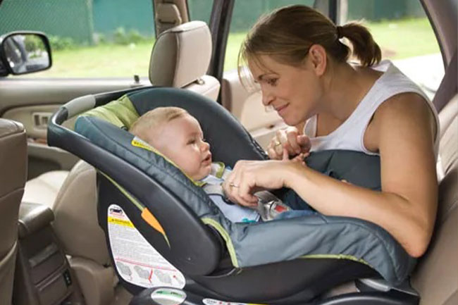 Look up your baby's car seat to make sure it's safe and there aren't any recalls. 
