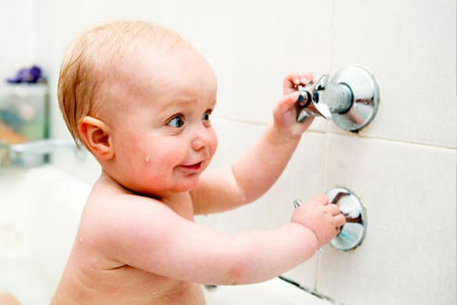 Always supervise your children during bath time and make sure they can't slip in the tub.