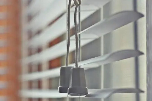Keep cords for blinds and curtains out of reach of kids. 