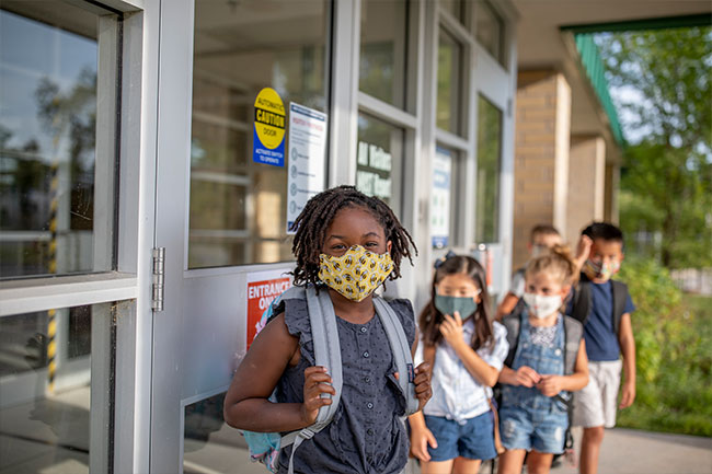 The COVID-19 pandemic has left many children at home with their families instead of at school. 