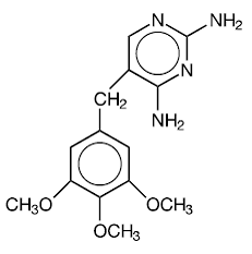 Ttrimethoprim - Structural Formula Illustration 1