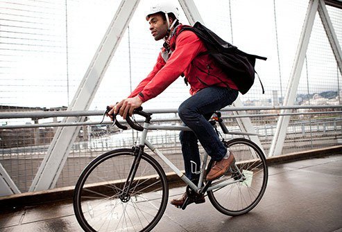 The wrong size bike or badly adjusted one causing you to hunch over can lead to back pain.