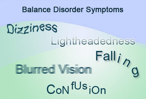 Some of the common symptoms of a balance disorder include dizziness.