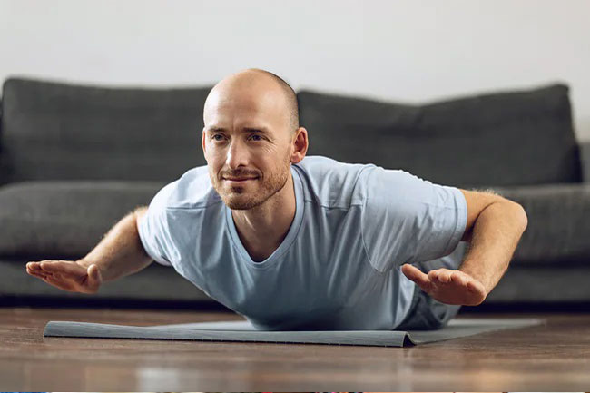 Superman pose builds the muscles in your lower back, which can help you ease back pain or avoid it altogether.