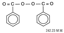 BenzaShave (benzoyl peroxide) Structural Formula Illustration BenzaShave (benzoyl peroxide) Structural Formula Illustration