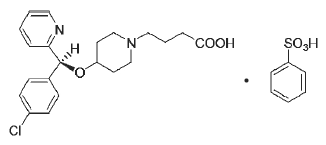 BEPREVE® (bepotastine besilate) Structural Formula Illustration