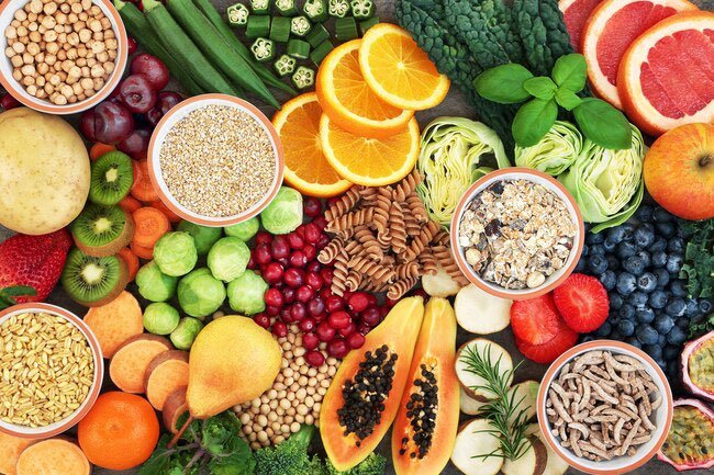Foods high in fiber helps with constipation that becomes common with age. 