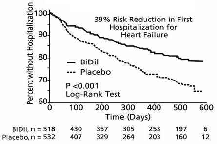  Kaplan-MeierÂ  Plot of Time to First
Hospitalization for Heart Failure in Black Patients - Illustration