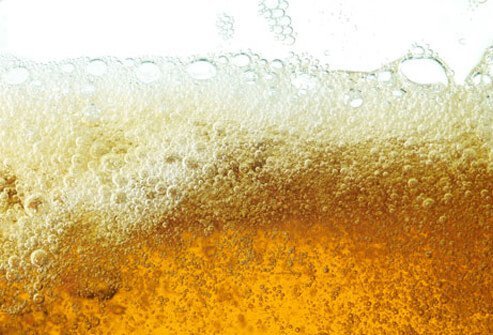 Photo of fizzing beer.