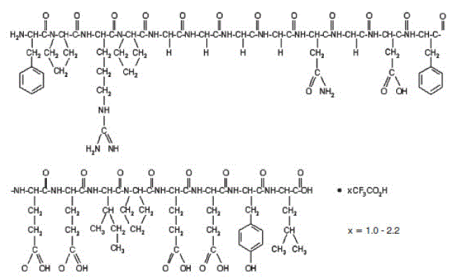 Bivalirudin - injection Structural Formula Illustration