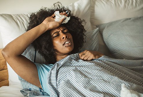 Fever, muscle aches, runny nose, stuffy nose, chills, headaches, and fatigue are typical flu symptoms, but they can happen with the common cold as well.