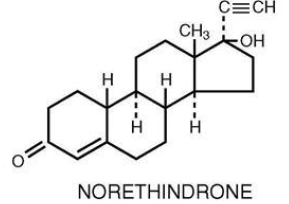 Norethindrone - Structural Formula Illustration