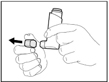 Remove the cap from the mouthpiece - Illustration