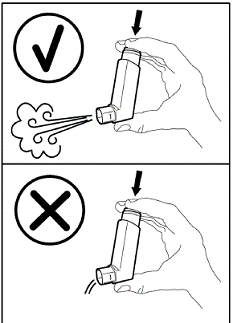 Clean the inhaler once each week - Illustration