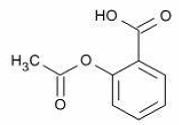 Aspirin Structural Formula - Illustration