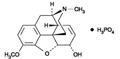 Codeine phosphate Structural Formula - Illustration