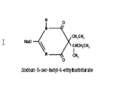 Butisol sodium (butabarbital sodium) structural formula illustration