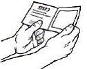 Peel back the disposal unit liner to show the sticky
surface - Illustration